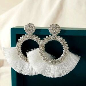 DIAMOND BOHO TASSEL EARRINGS 